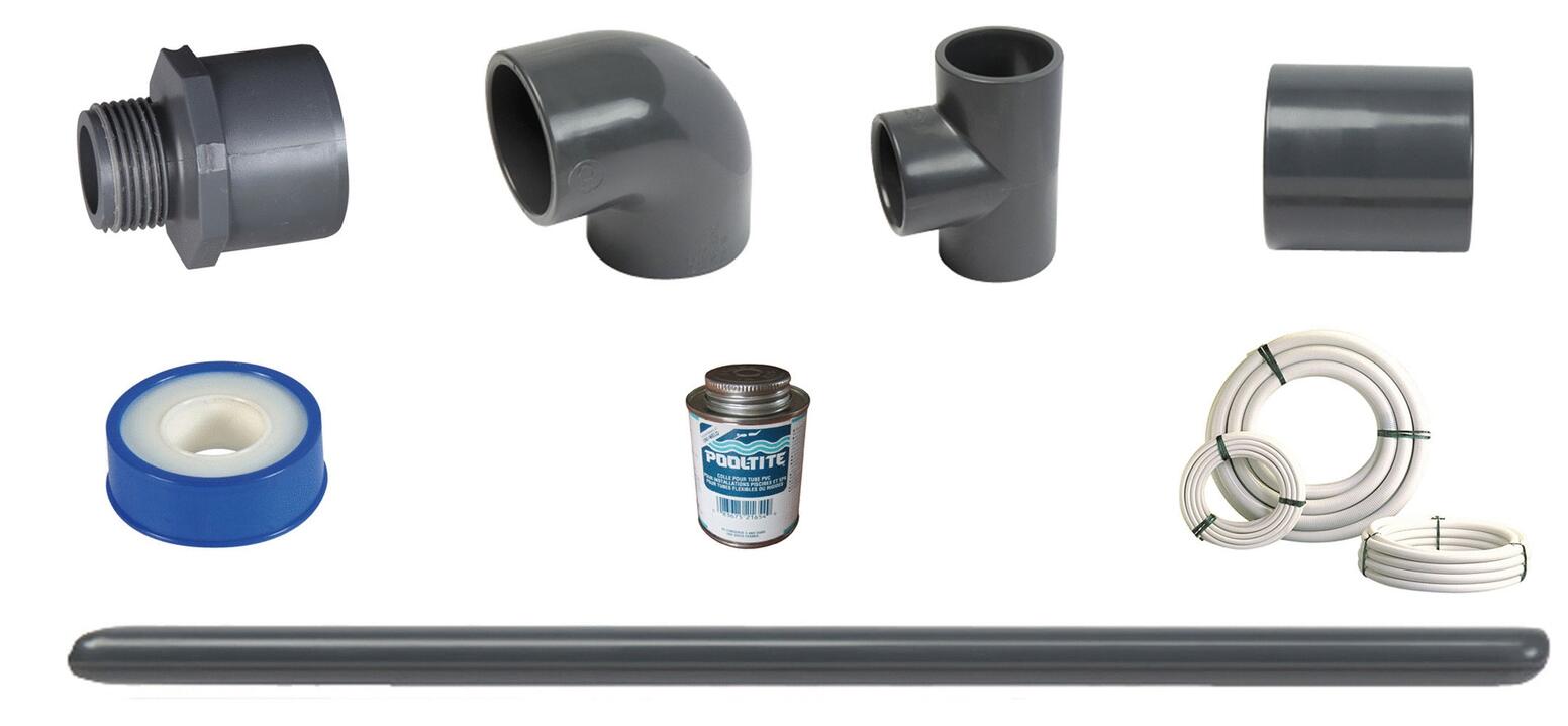 KIT PLOMBERIE - Pour hydraulique enterrée du bassin