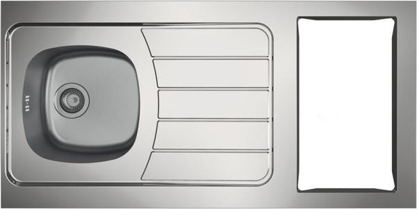 EVIER CUISINETTE ISEO 1C.1200 INOX CPBD120A30 MODERNA FRANCE  [CPBD120A30]