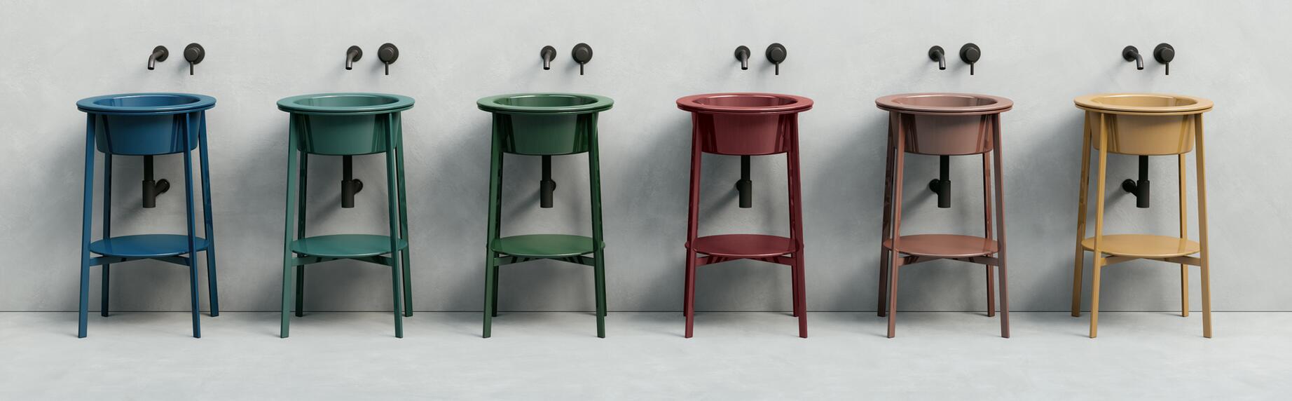 vasque sur pied couleur