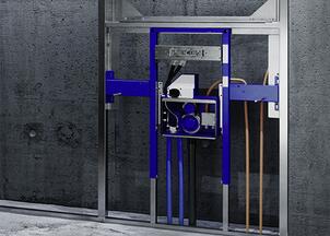 bâti-supports lavabo et lave-mains
