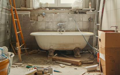 Salle de bain en rénovation