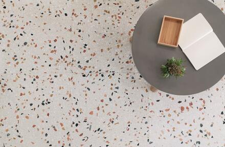 cuisine terrazzo crédence plan de travail