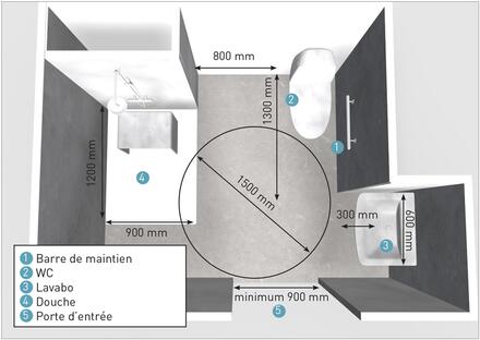 salle de bain pmr