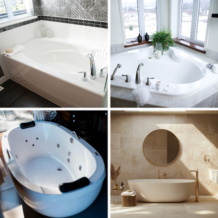 Baignoire droite, baignoire d'angle, baignoire balnéo et baignoire îlot 