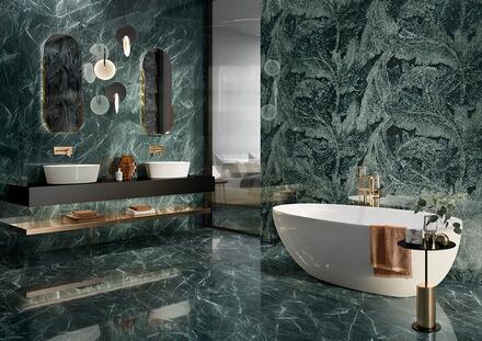 Carrelage effet quartz pour une salle de bains originale