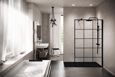 Paroi de douche verrière coulissante