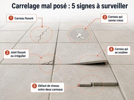 carrelage mal posé les signes à repérer