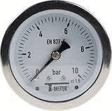 MANOMETRE - A cadran sec - Industriel - Boitier Inox - Axial