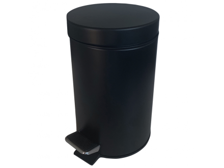 POUBELLE PEDALE 5L AC/LAQUE NOIR MAT   872405 PELLET ASC  [872405] 
