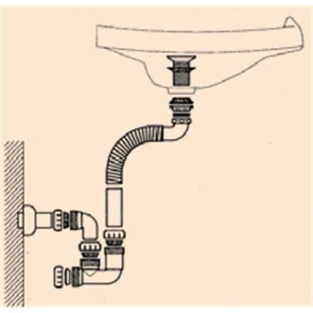 VIDAGE SIPHON GAIN DE PLACE APPARENT  J445167 IDEAL STANDARD FRANCE  [J445167]