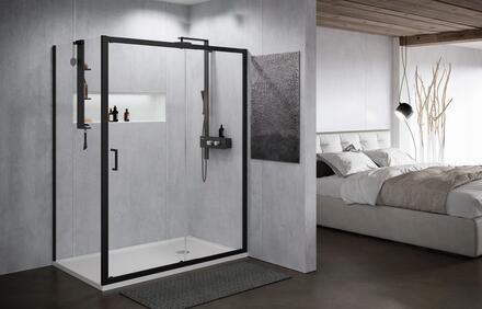 ZEPHYROS 2.0 2P - Paroi de douche 1 porte coulissante avec un fixe en alignement