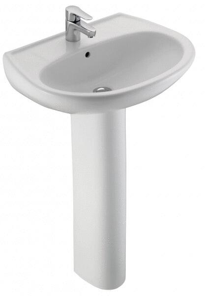 BRIVE 2 - Lavabo avec dosseret arrière pour protéger des projections d'eau