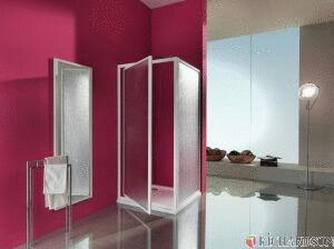 CIAO - Porte pivotante avec ouverture vers l'extérieur - Hauteur : 185 cm - Epaisseur du verre : 3 mm