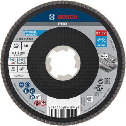 DISQUE LAM.BEST.MET.X-LOCK 115G80  2608619199 BOSCH ELECTROPORTATIF  [2608619199]