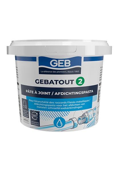 GEBATOUT 2 - Pâte à joint non durcissante pour raccords filetés métalliques en plomberie et en chauffage