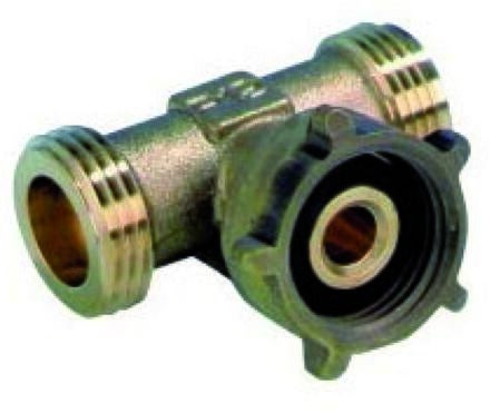 RACCORD POUR GAZ BUTANE ET PROPANE EN RECIPIENT - Gamme sous coque - Té d'accouplement P12 pour bouteilles