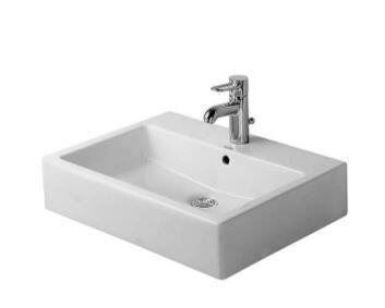 VERO - Lavabo avec trop-plein et plage de robinetterie