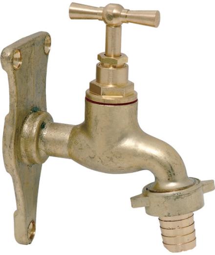 ROBINET DE JARDIN - Femelle - Avec applique intégrée à visser