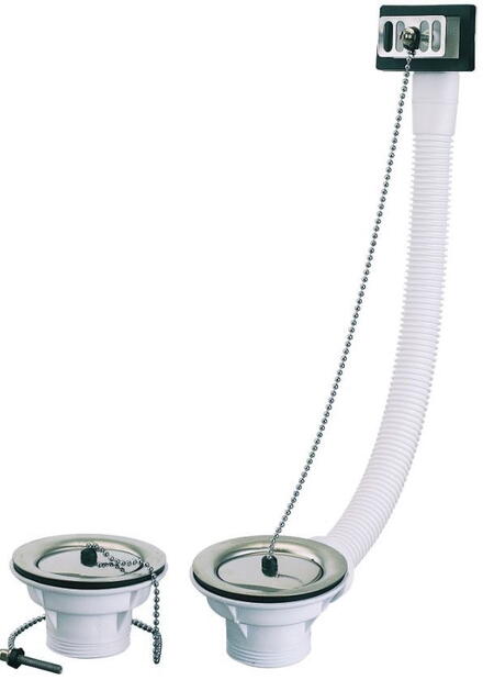BONDE - Inox-Plastique - Pour évier grès perçage ø 60 mm