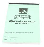 ATTESTATION D'ENTRETIEN - Chaudières fioul