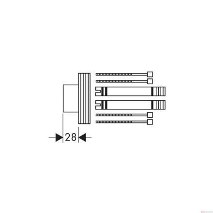 RALLONGE 28MM COL. STARCK       AXOR 10980000 HANSGROHE  [10980000]