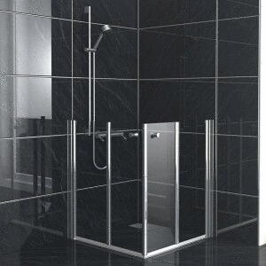 LARENCO DUO - Care - Accès d'angle mi-hauteur pivotant pliant avec barre de seuil