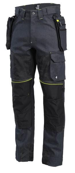 PANTALON SMITH NOIR CAMEL T.38   1260-NOIR-38 FRANCE TEXTILE PRODUCTION