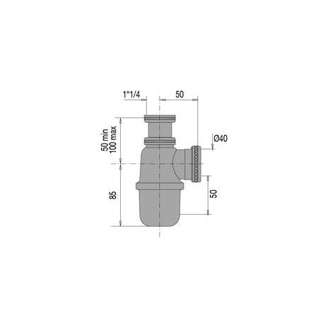 SIPHON LAV.NICKEL MAT    VALENTIN 15100000800 VALENTIN  [15100000800] 