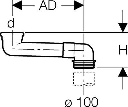 ACCESSOIRES BATI-SUPPORT - Coude en S ø 90/100 mm