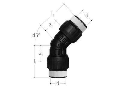 COUDE SANIPEX MT - 45°