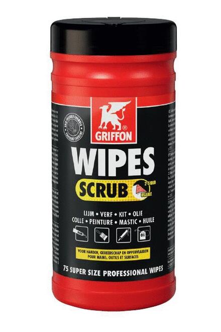 WIPES SCRUB - Lingettes de nettoyage multi-usages professionnel avec scrub