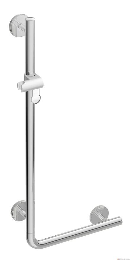 SYSTEME 800 - Barre d'appui coudée avec support de douche Warm Touch