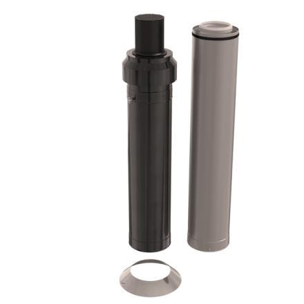 KIT 3CEP TOITURE D125/200 H2000MM NOIR 330807 UBBINK  [330807]