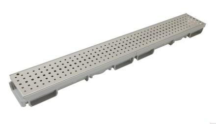 CANIVEAU BAS+GRIL.INOX PERF.  100X13 CAB10ATI NICOLL  [CAB10ATI]