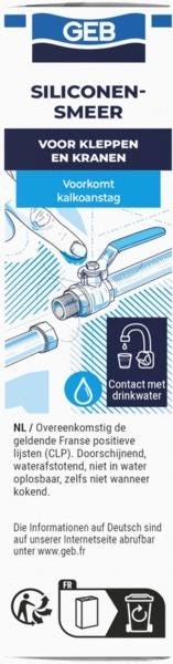 GRAISSE - Silicone - Graisse contact eau potable pour lubrifier la robinetterie sanitaire