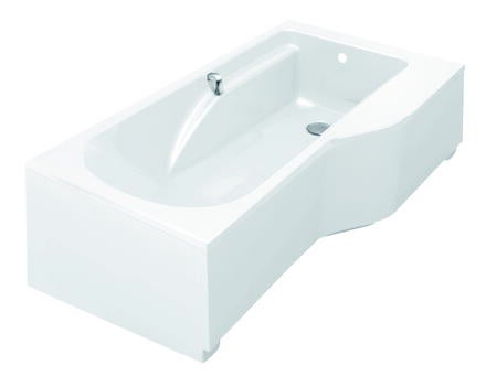 SAGA FAMILY - Baignoire rectangulaire cache-bonde chromé-pieds réglable