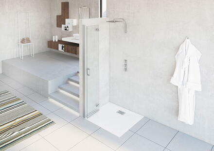 SMART SOLO S - Paroi simple pliante pour un espace de douche ouvert