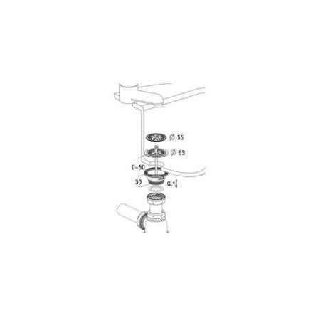 BONDE LAVABO PLASTIQUE A GRILLES      0291085 NICOLL  [0291085]