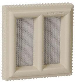GRILLE D'AERATION A SCELLER - Claustra en PVC sable