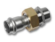 RACCORD UNION NIROSAN-PRESS - FF - 3 pièces - Ecrou inox - 9330GMVA