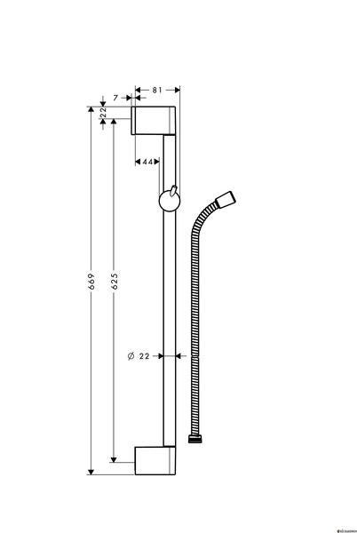 BARRE DCH.UNICA'CROMETTA   HANSGROHE 27615000 HANSGROHE  [27615000]
