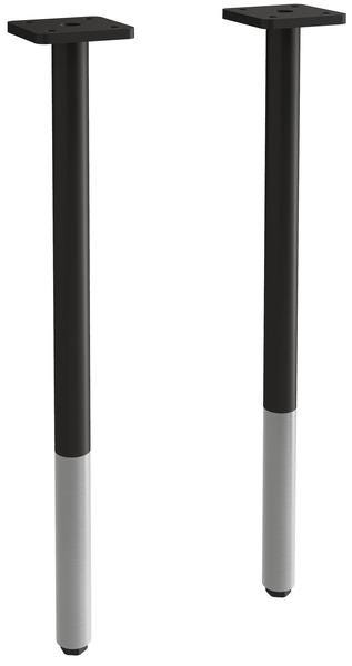 PAIRE DE PIEDS H32 CM CHROME BROSSE  EB1592-G