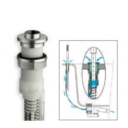 SUPPORT SUR GORGE FOLLOW ME ROND INOX AC66928 ONDYNA  [AC66928]