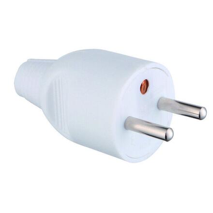 FICHE MALE 2P+T 10/16A BLANC           523071 ELECTRALINE CBB 