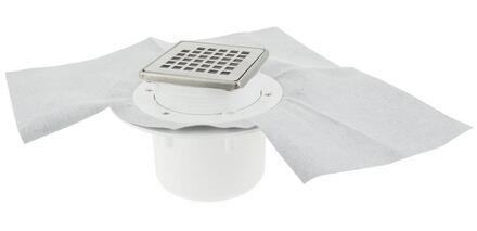 DOCIA - Siphon pour sol plastique avec grille aluminium