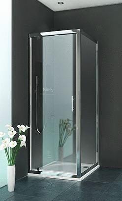 EQUI - Paroi fixe pour montage avec porte coulissante référence EI CL2 - Hauteur : 190 cm - Ep. du verre : 4 mm