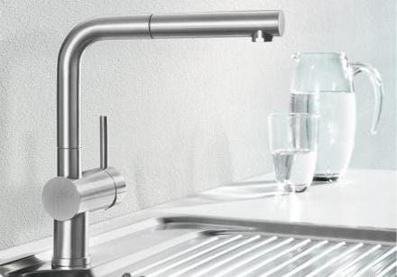 MITIGEUR EV.BLANCOLINUS-S+DCHT.INOX B. 517184 BLANCO  [517184]
