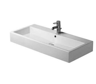 VERO - Lavabo avec trop-plein et plage de robinetterie