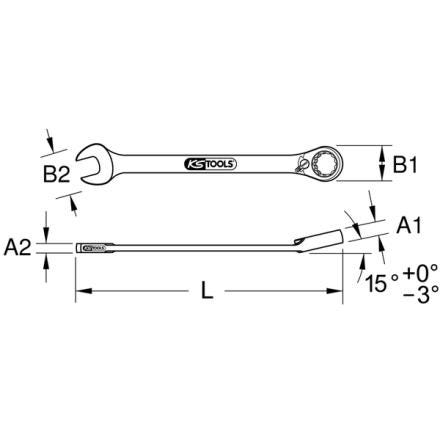 CLE MIXTE CLIQ.RING STOP GEARPLUS 13 503.4913 KS TOOLS  [503.4913]