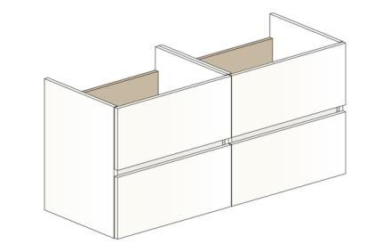 MEUBLE S/PLAN EAZY26 4T 120CM BLANC BR.   ENS